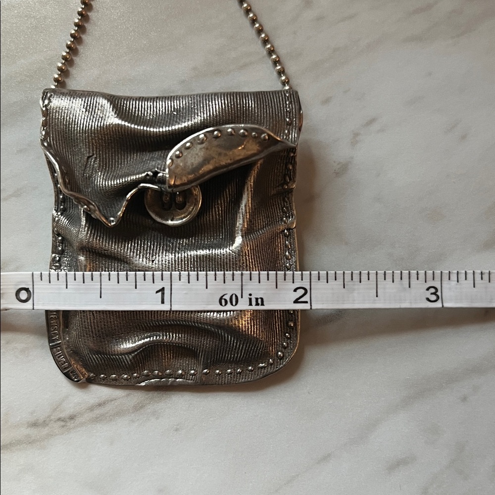 MAREK + LUCYNA NIENIEWSCY sterling silver coin purse pendant brooch - Picture 12 of 16